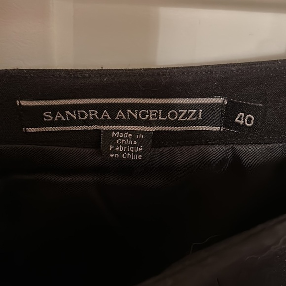 Black size 10 Sandra Angelozzi A-line skirt with exposed back gold zipper - Picture 5 of 5